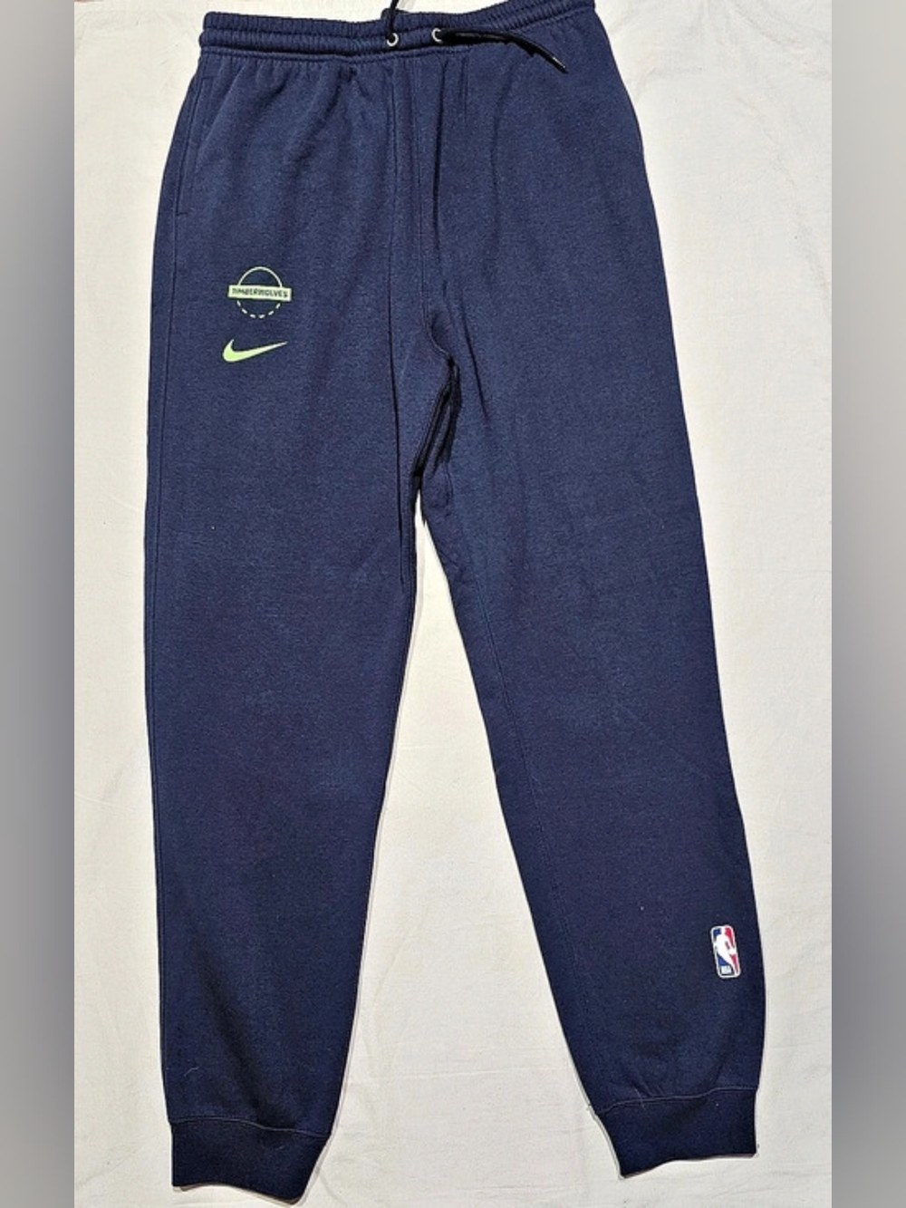 Boys Nike Minnesota Timberwolves NBA Joggers XL Navy Lime Green